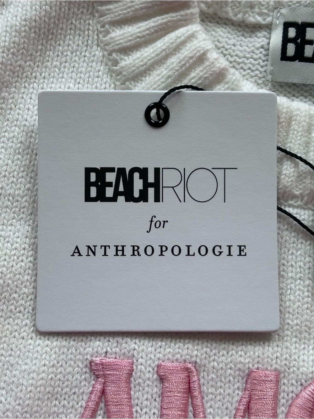 Anthropologie Beach Riot Callie Love Pink Long Sleeve Sweater Size XS NWT - Picture 9 of 10